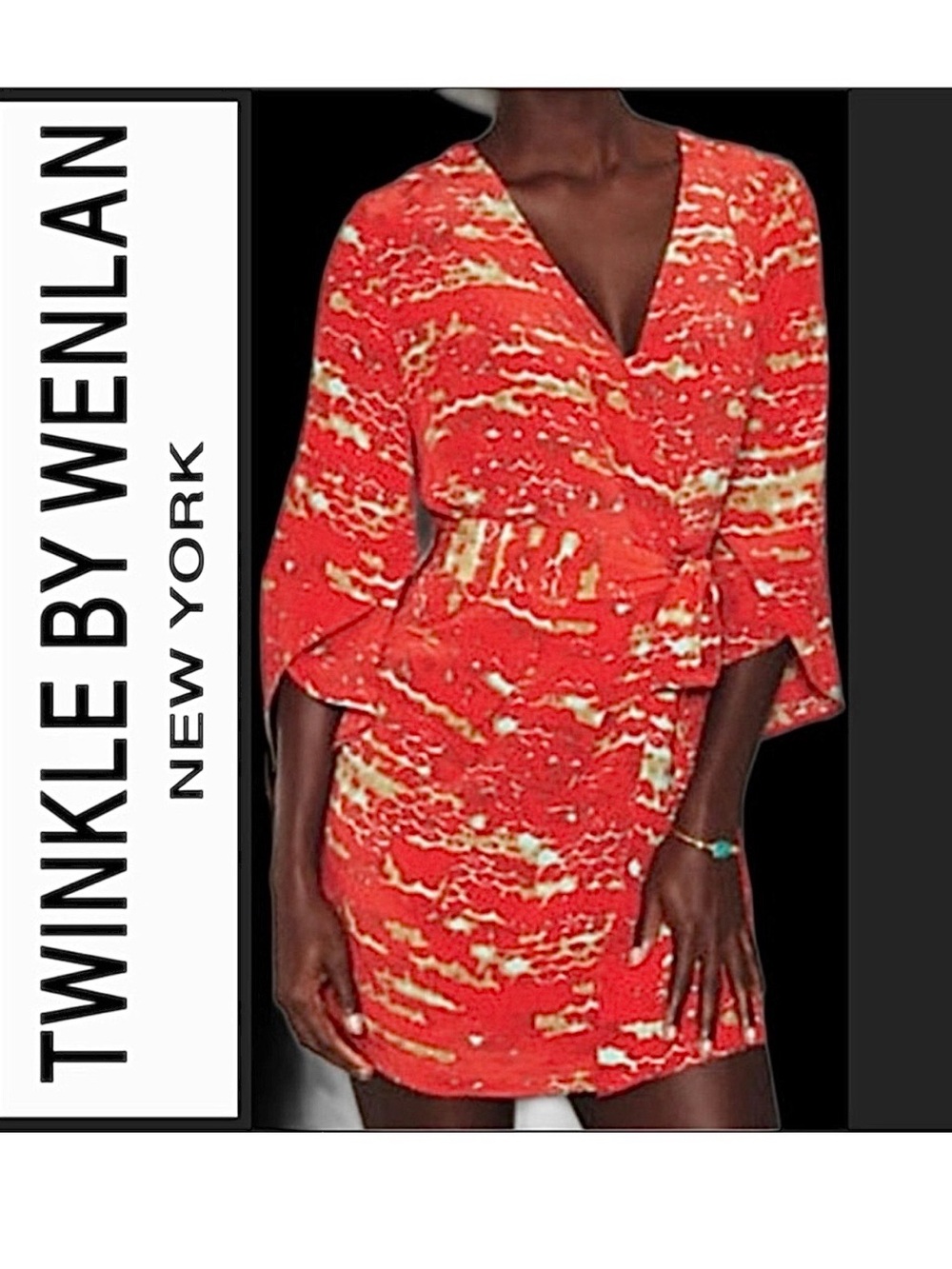 Twinkle by Wenlan Silk Dress 3/4 Sleeves (2)